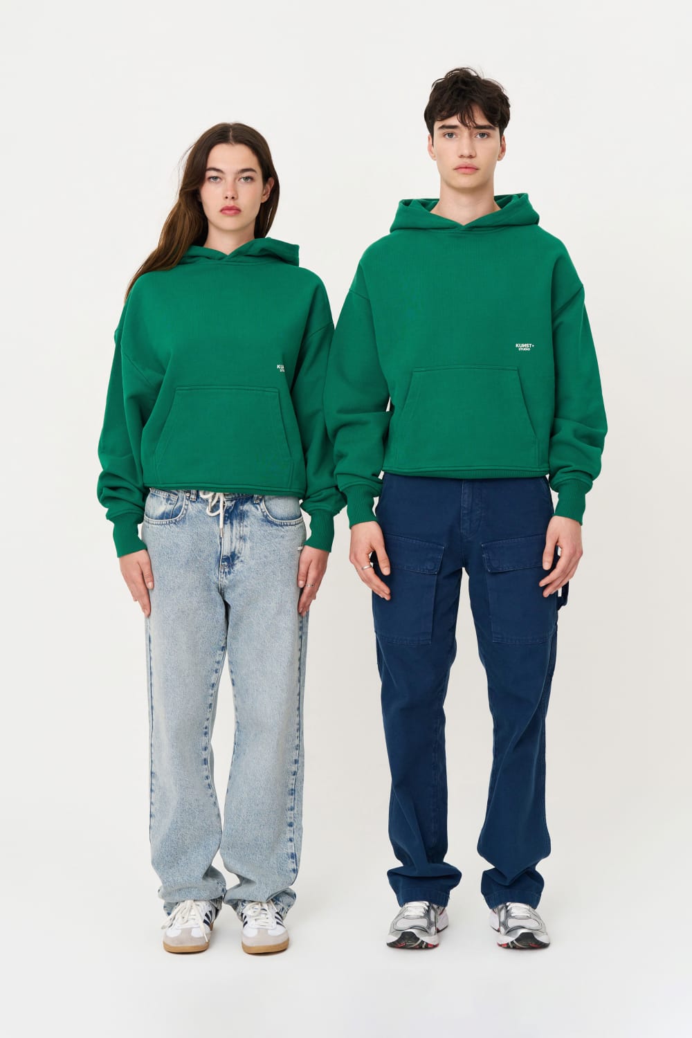 Yeşil Oversize Hoodie - 1