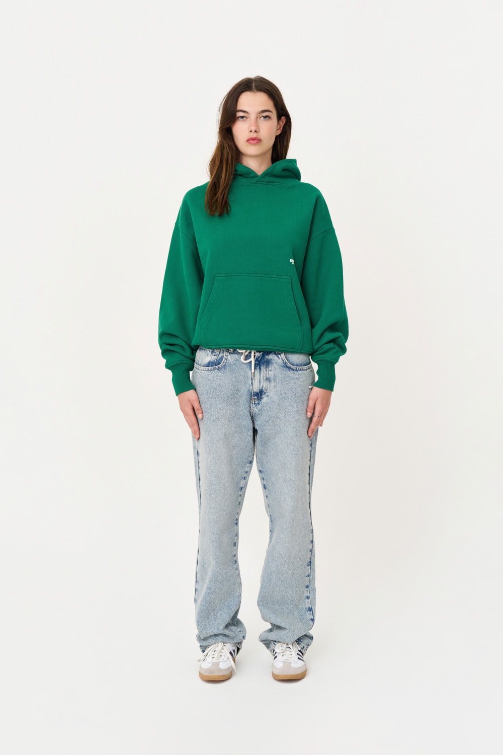 Yeşil Oversize Hoodie - 3