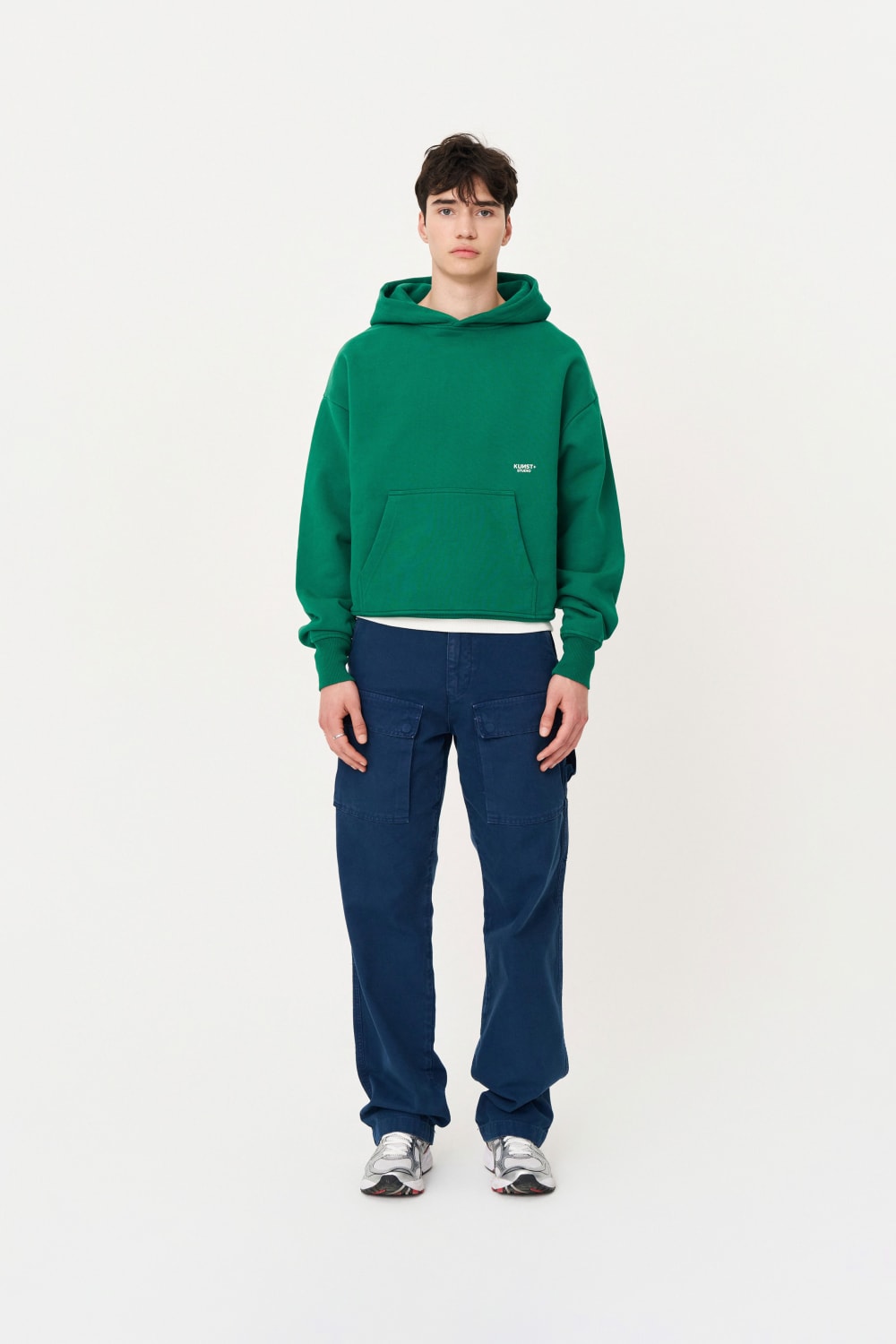 Yeşil Oversize Hoodie - 5