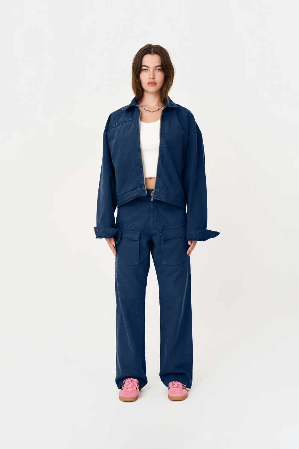 Box Fit Mavi Ceket - 3