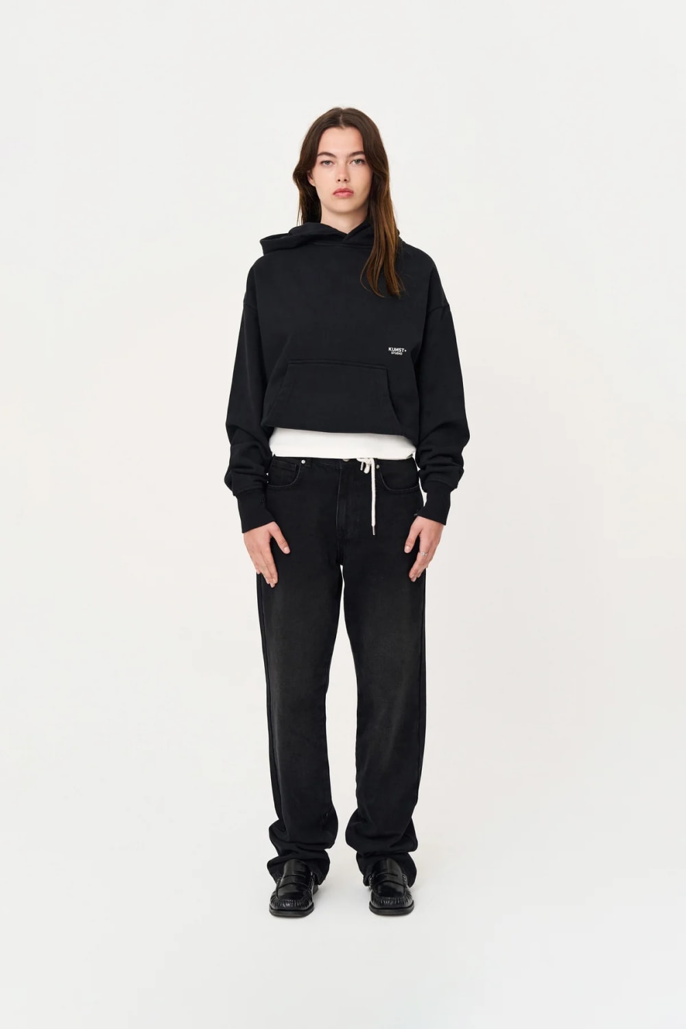 Siyah Oversize Hoodie - 3