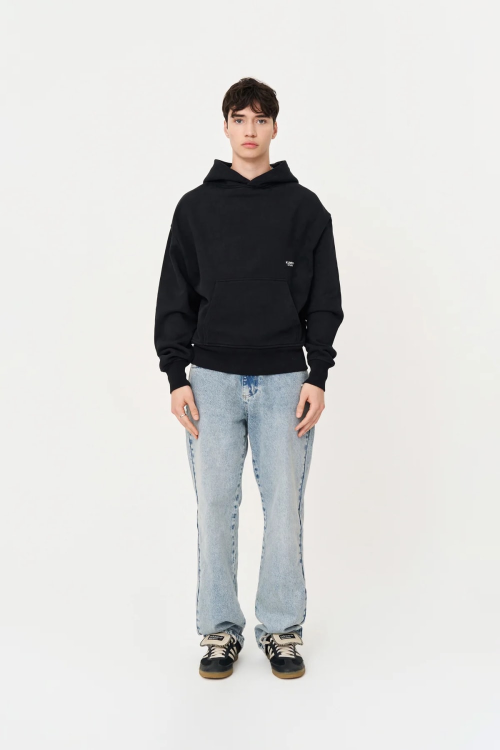 Siyah Oversize Hoodie - 5