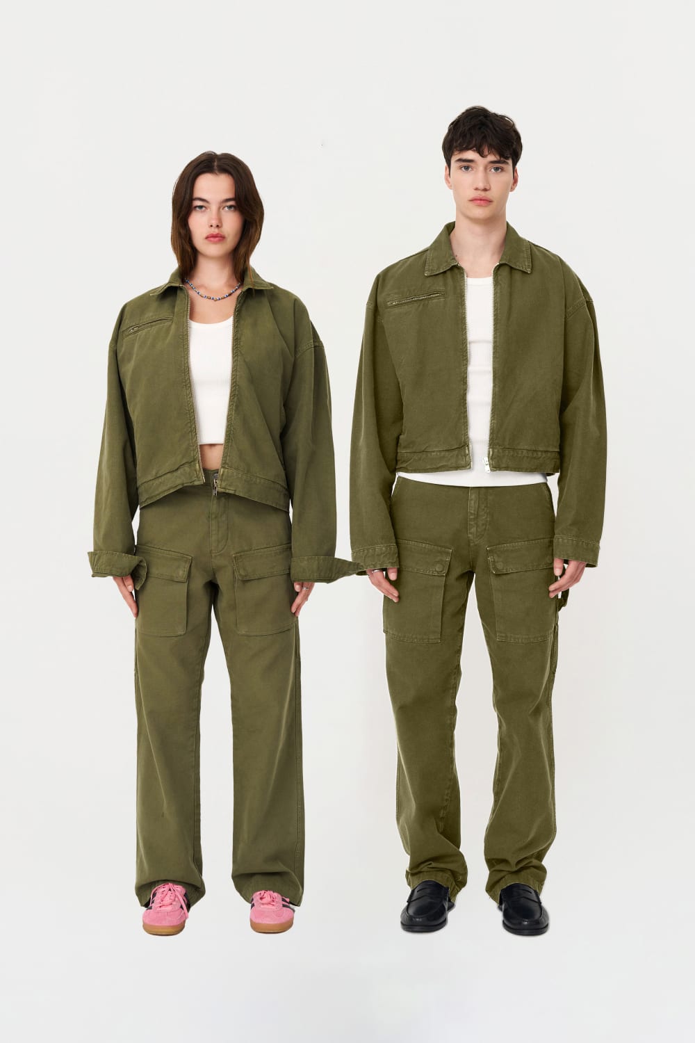 Box Fit Haki Ceket - 1