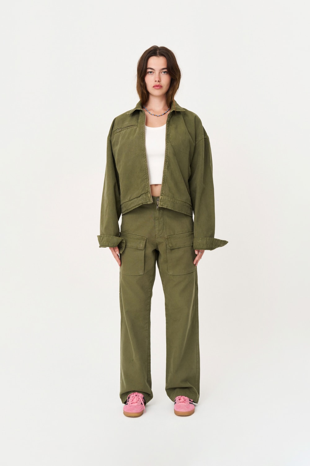 Box Fit Haki Ceket - 3