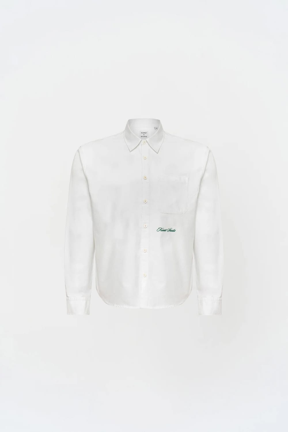 Box Fit Nakışlı Beyaz Gömlek - 0