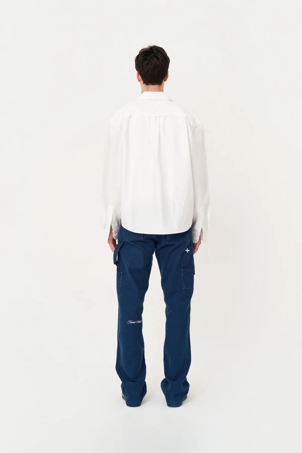 Box Fit Nakışlı Beyaz Gömlek - 6