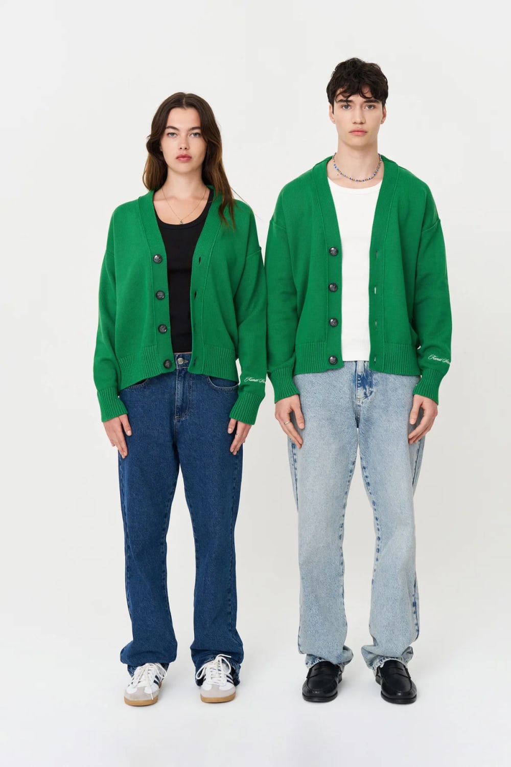 Nakışlı Yeşil Hırka - 1