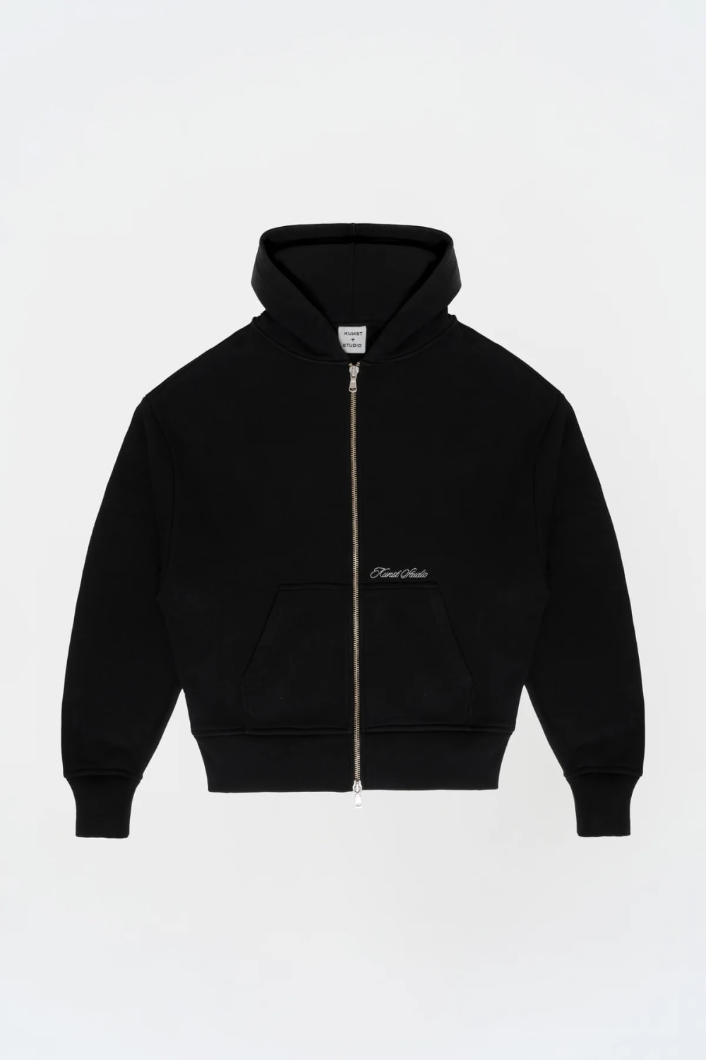 Siyah Oversize Fermuarlı Hoodie - 0