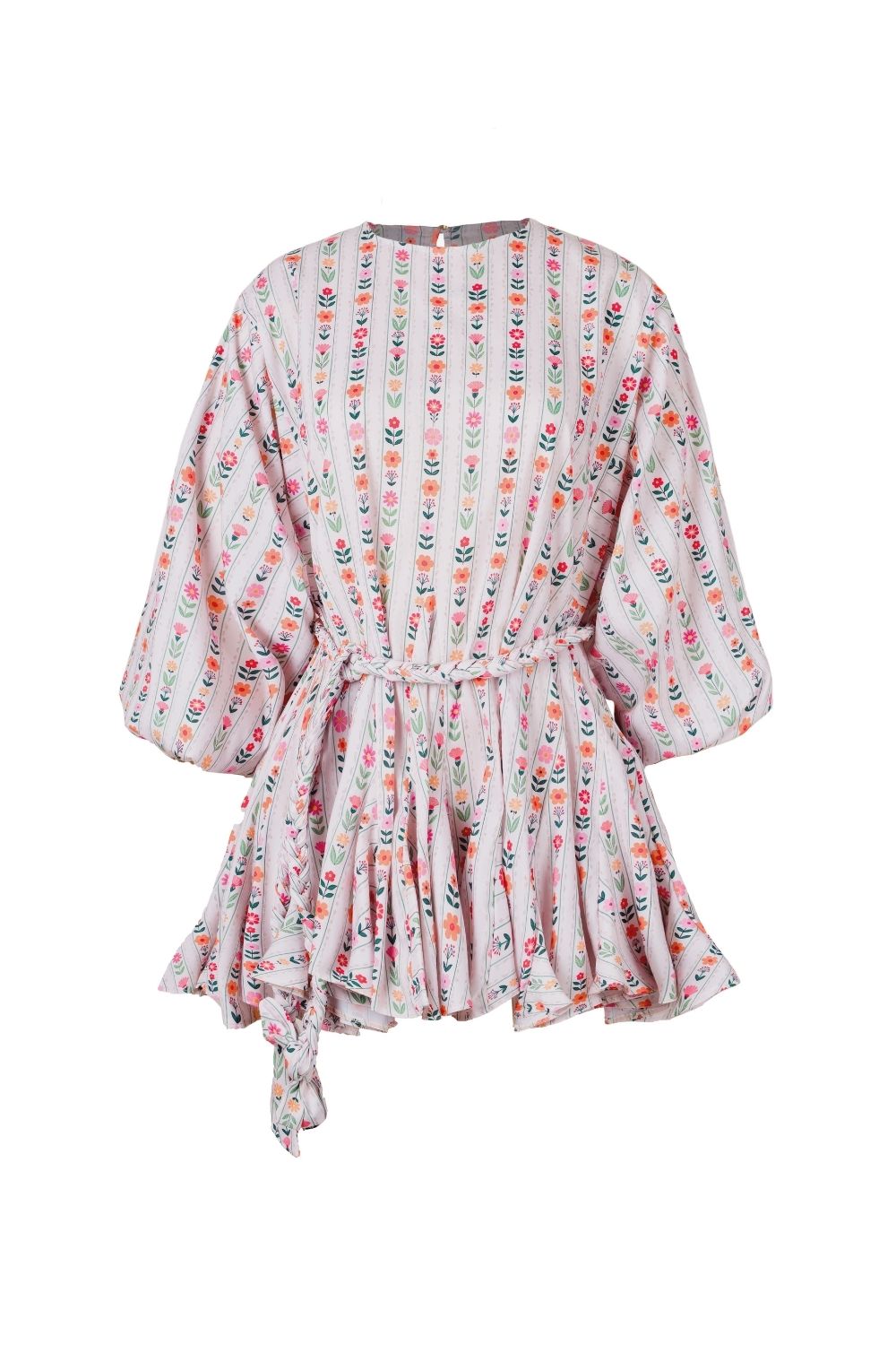 Elora Çiçek Desenli Mini Elbise - 2