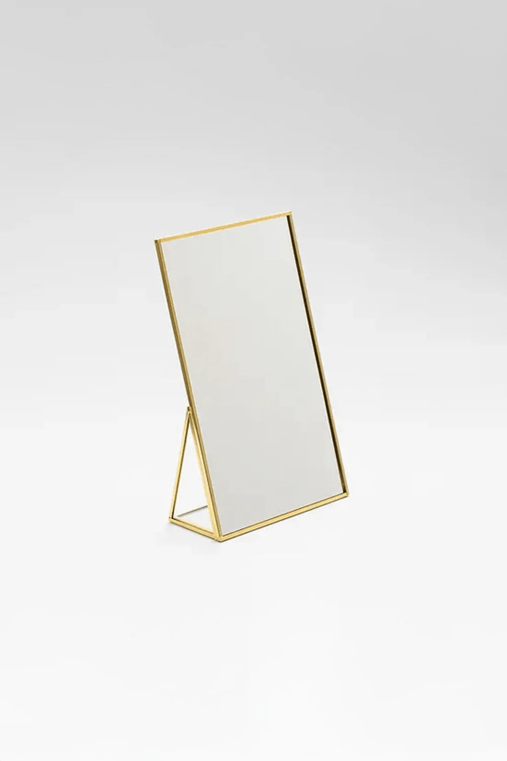 Pirinç Gold Masaüstü Makyaj Aynası 25x15cm - 0