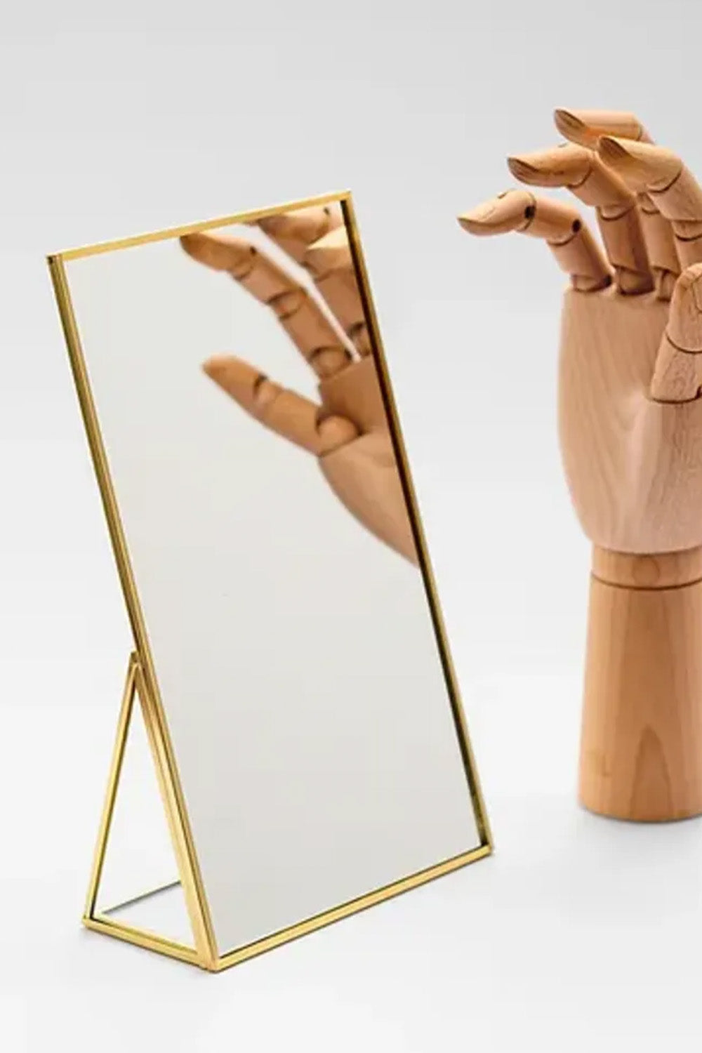 Pirinç Gold Masaüstü Makyaj Aynası 25x15cm - 2