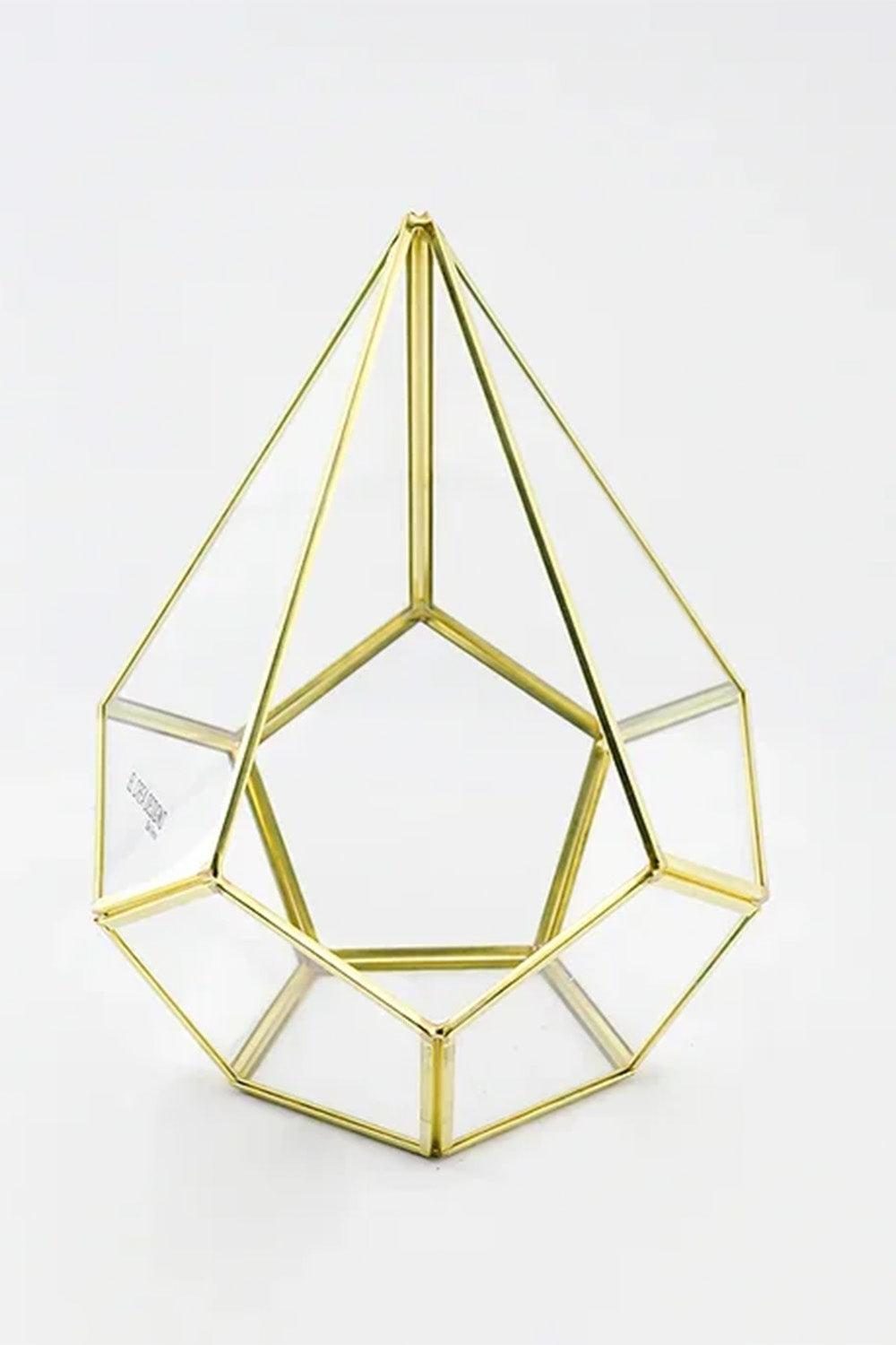 Pirinç Gold Geometrik Teraryum Cam Fanus Takı Aksesuar Çikolata Kutusu 31x22x2cm - 4
