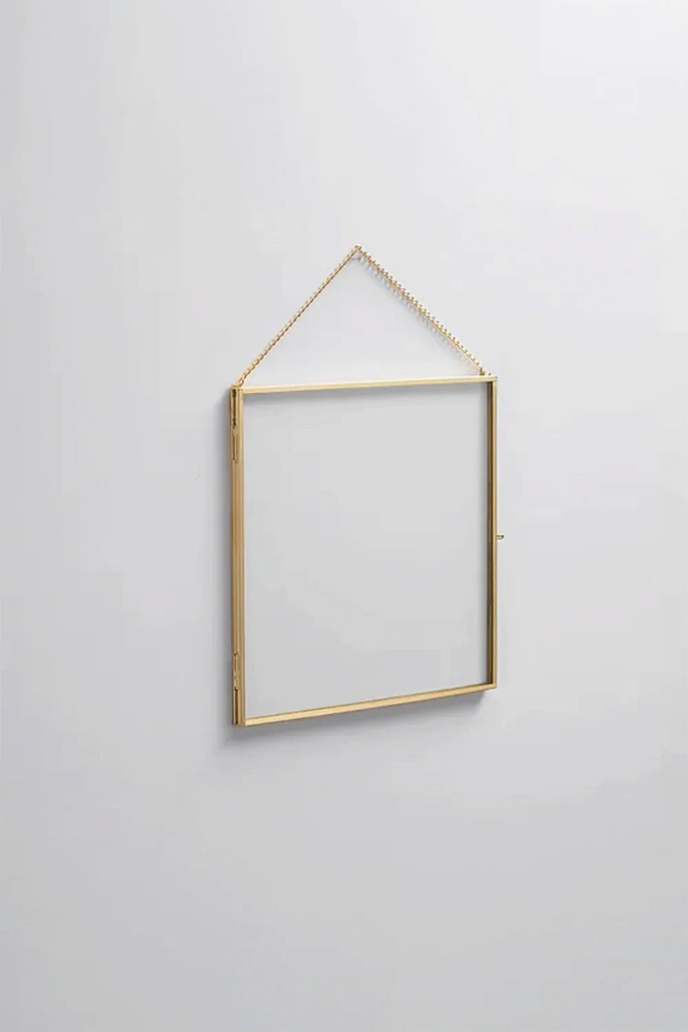 Pirinç Gold Kapaklı Cam Duvar Askılı Fotoğraf Çerçevesi 20x20cm - 0