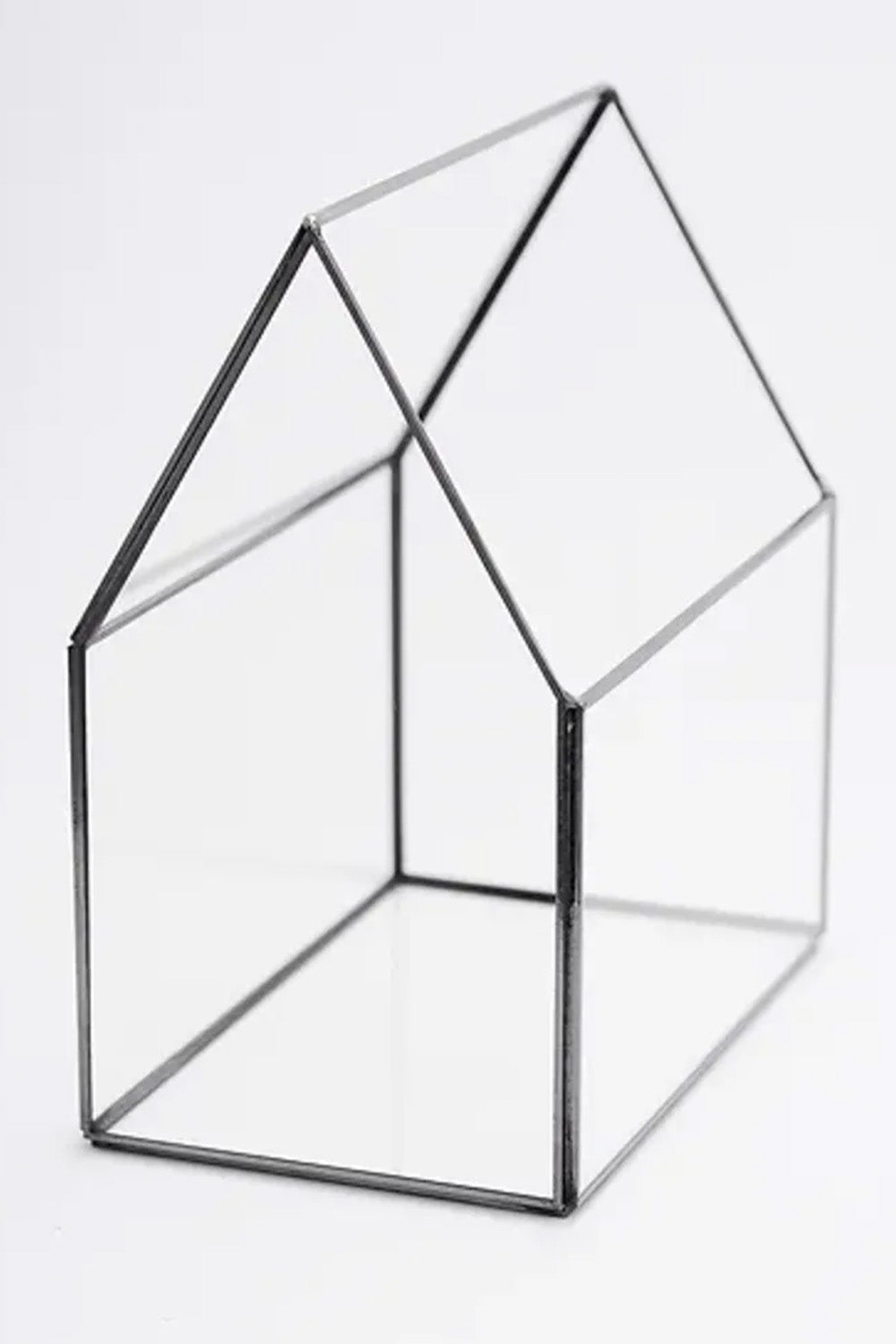 Siyah Geometrik Teraryum Cam Fanus Takı Aksesuar Çikolata Kutusu 23x20x12cm - 4