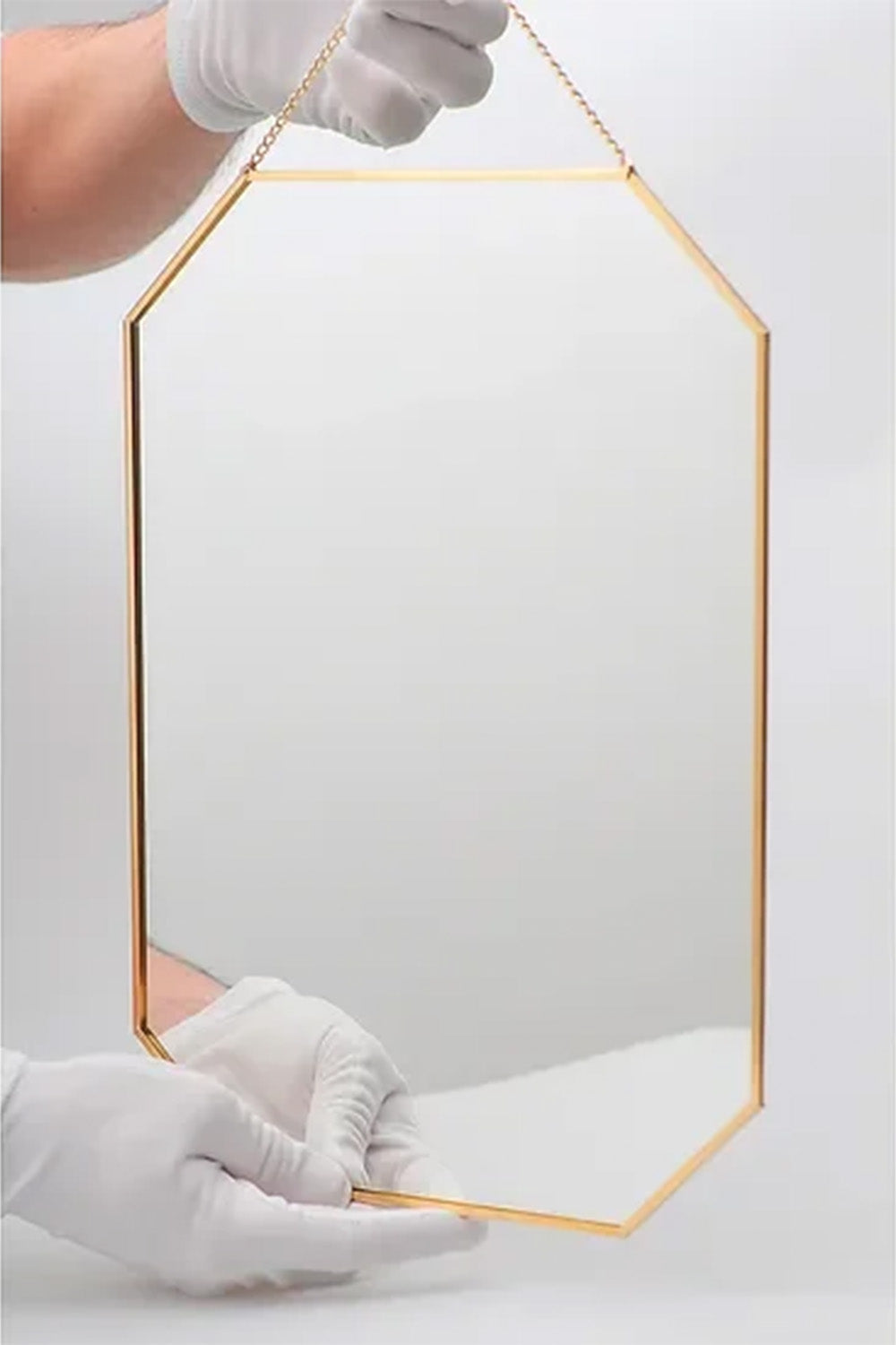 Pirinç Gold Duvar Askılı Ayna 35x25cm - 2