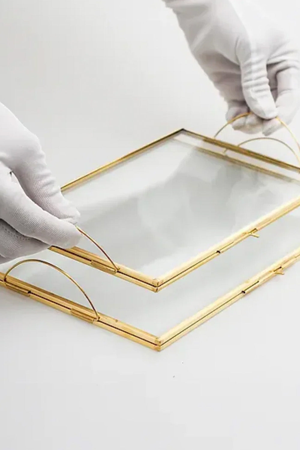 Pirinç Tepsi Damat KahVesi Nişan Sunum Tepsisi 30x20cm ve 25x15cm - 1