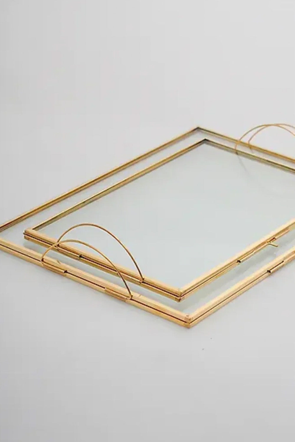 Pirinç Tepsi Damat KahVesi Nişan Sunum Tepsisi 30x20cm ve 25x15cm - 3