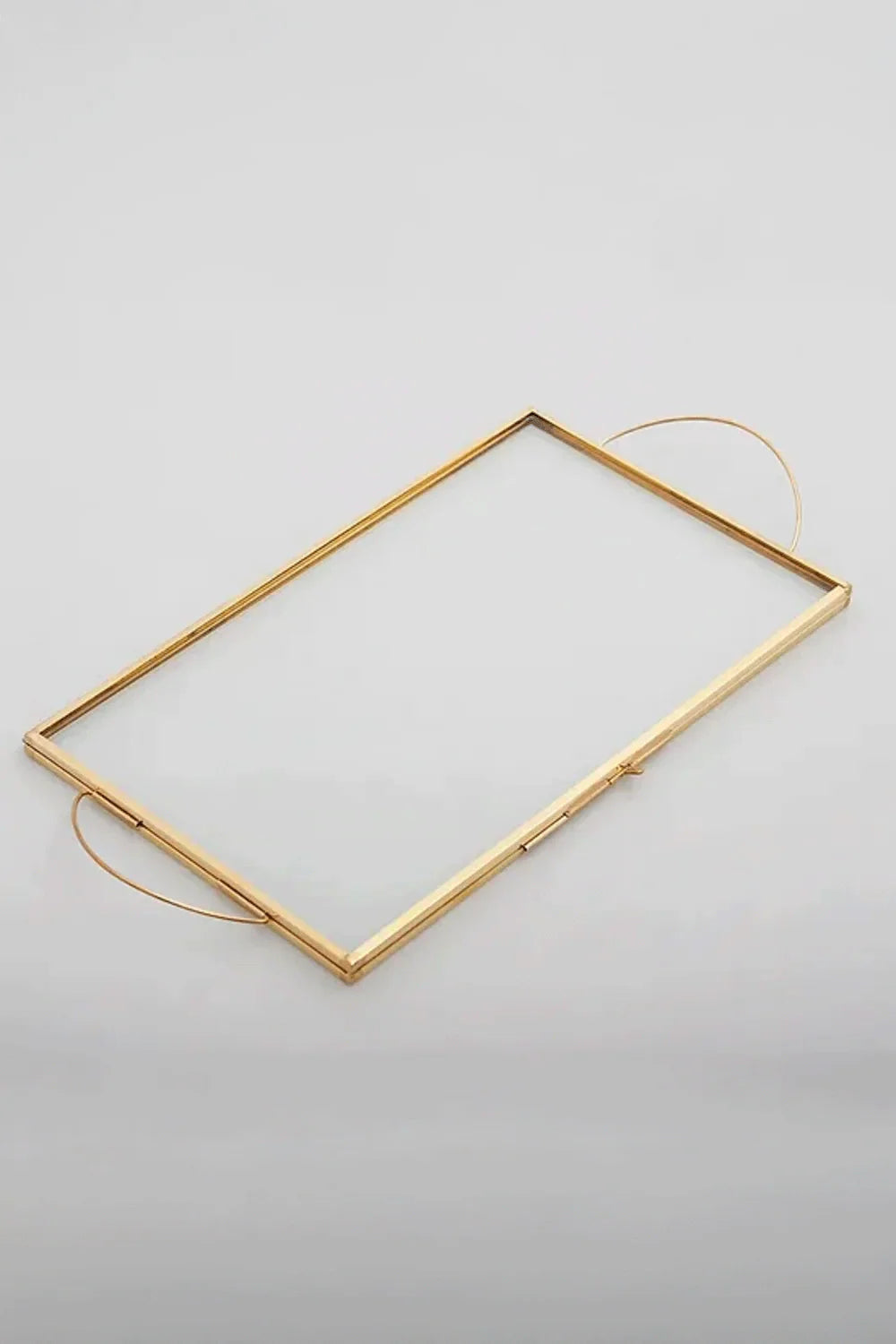 Pirinç Tepsi Damat Kahvesi Nişan Sunum Tepsisi 25x15cm - 0