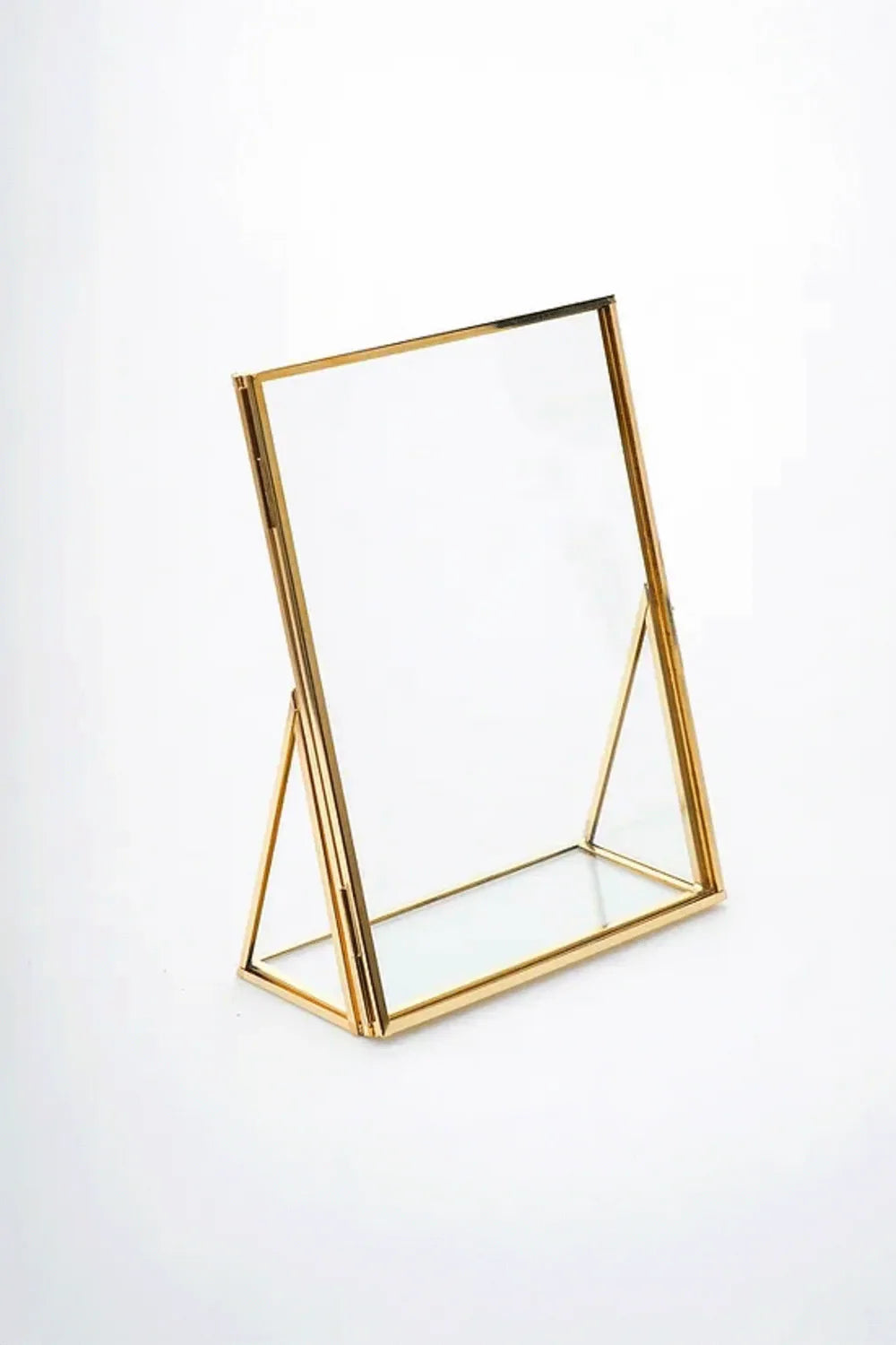 Pirinç Gold Kapaklı Cam Masaüstü Fotoğraf Çerçevesi 20x15cm - 0