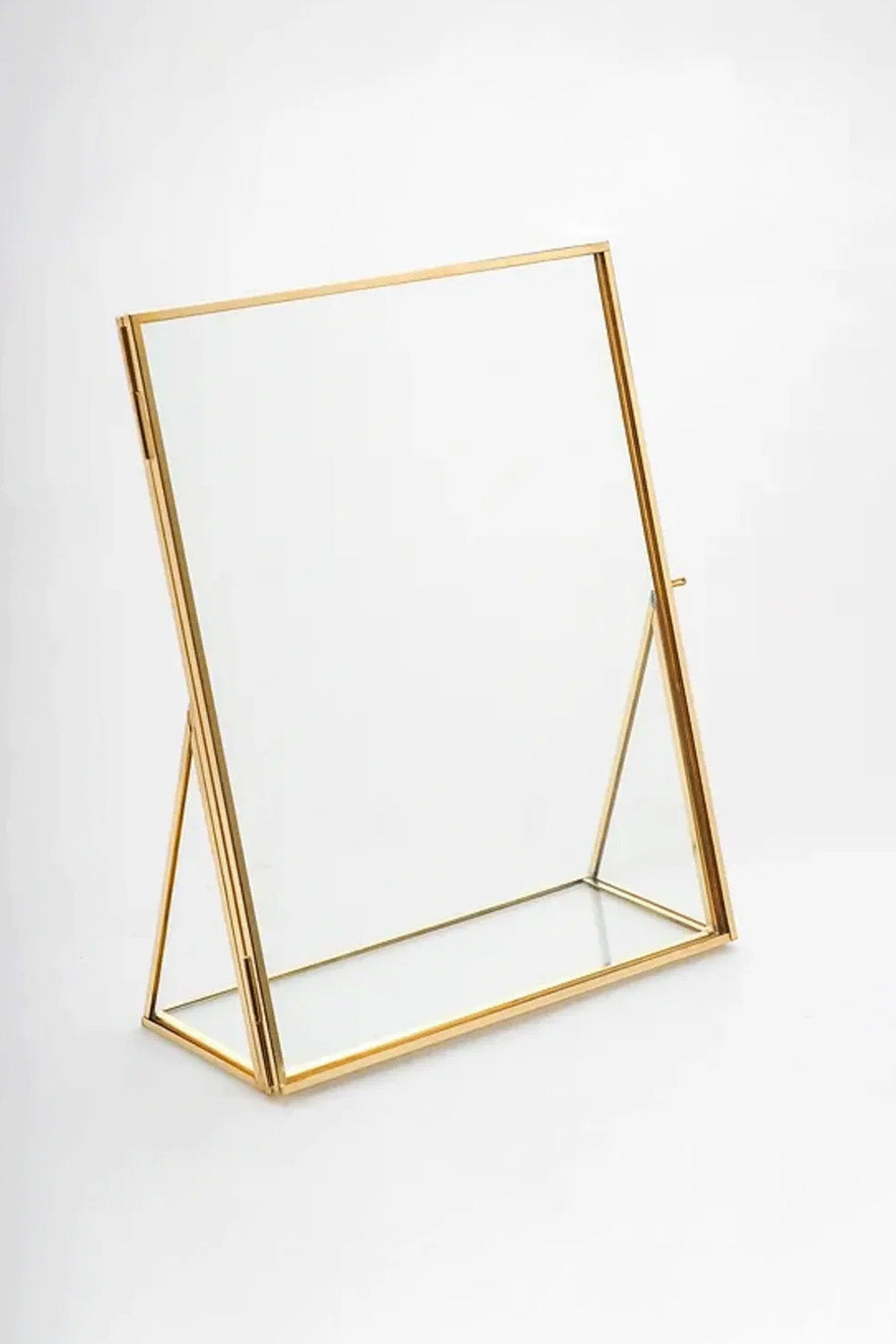 Pirinç Gold Kapaklı Cam Masaüstü Fotoğraf Çerçevesi 25x20cm - 0