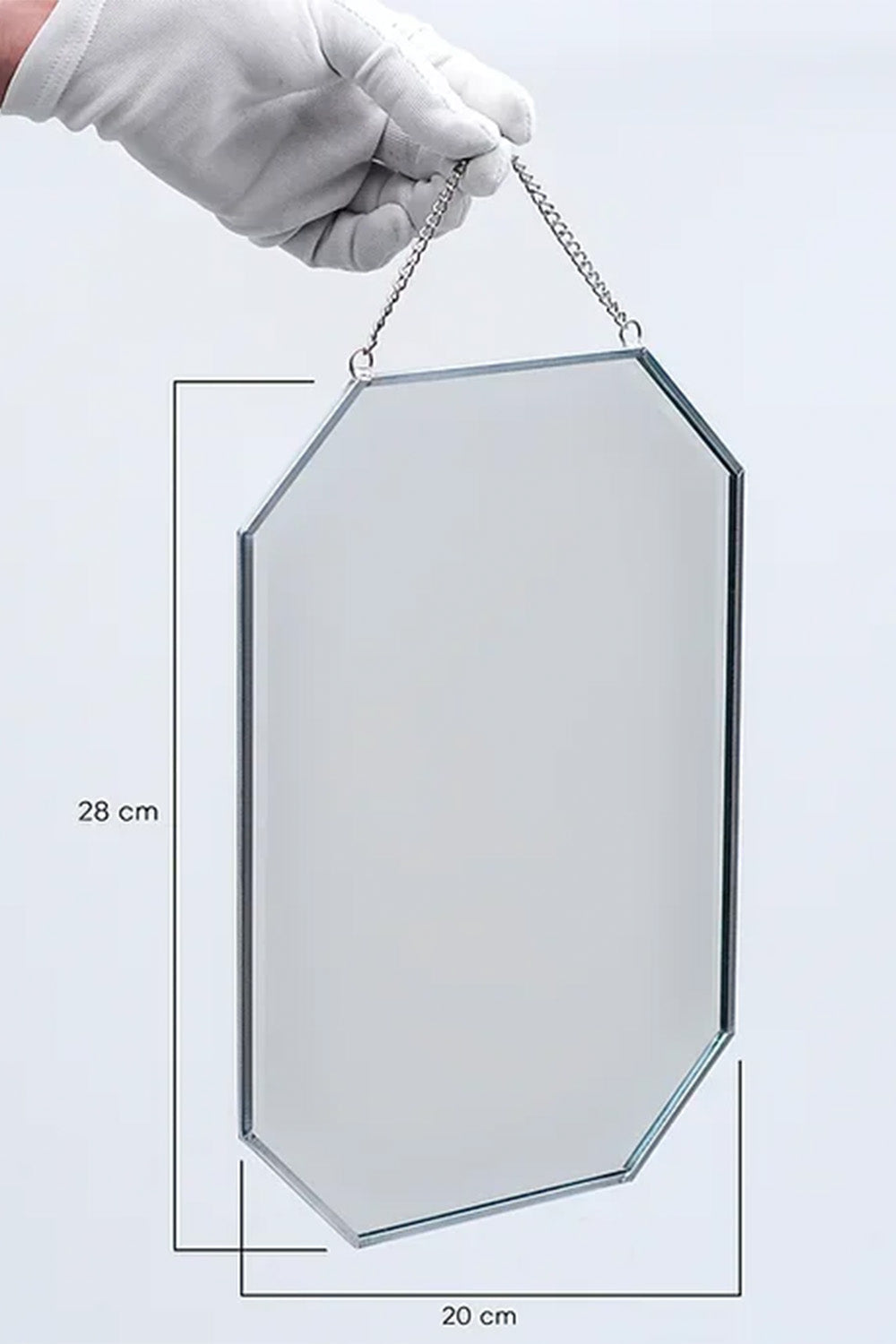 Gümüş Duvar Askılı Ayna 30x20cm - 2