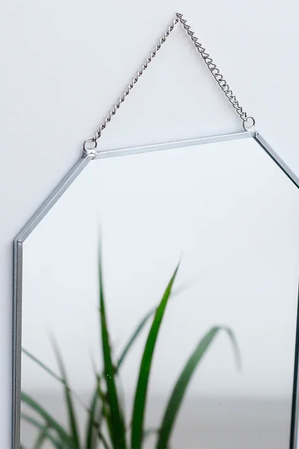 Gümüş Duvar Askılı Ayna 30x20cm - 4