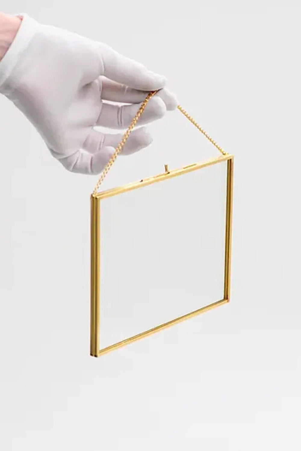 Yatay Pirinç Gold Kapaklı Cam Duvar Askılı Fotoğraf Çerçevesi 20x15cm - 2