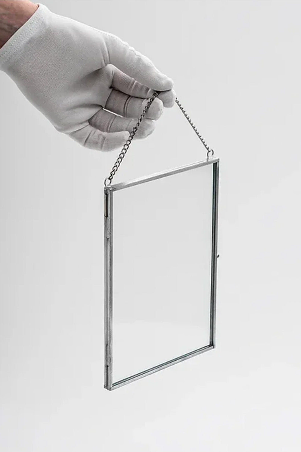 6 Parça Dikey Gümüş Duvar Askılı Cam Fotoğraf Çerçeve Takımı - 1