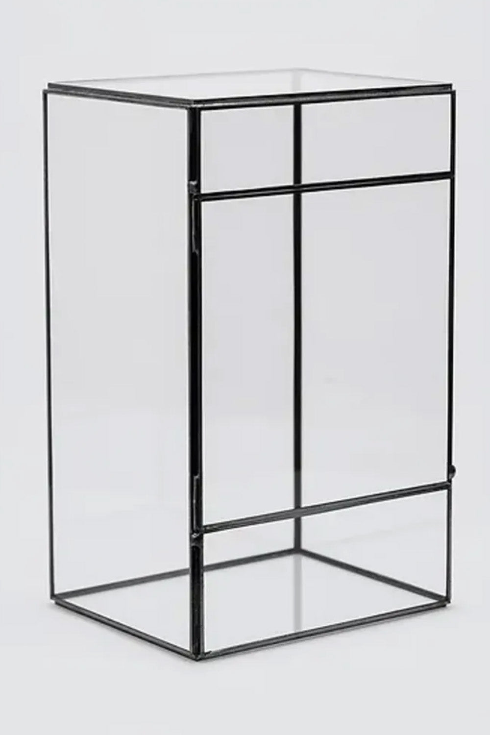 25x12x15cm | Cam Fanus | Geometrik Teraryum | Çikolata Kutusu | Siyah - 2