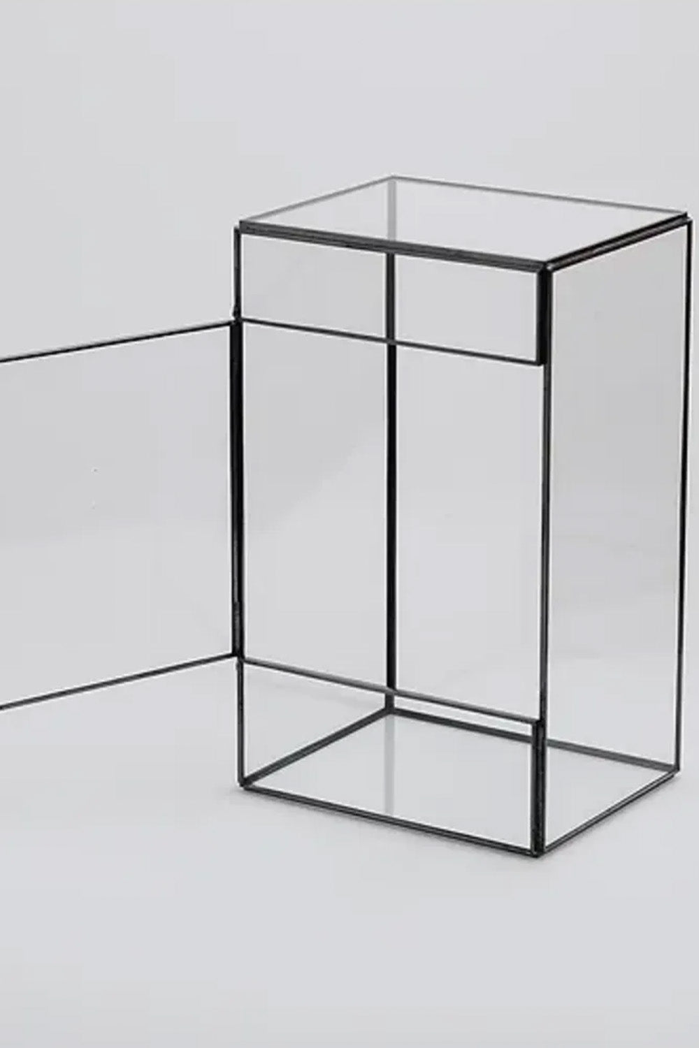 25x12x15cm | Cam Fanus | Geometrik Teraryum | Çikolata Kutusu | Siyah - 3