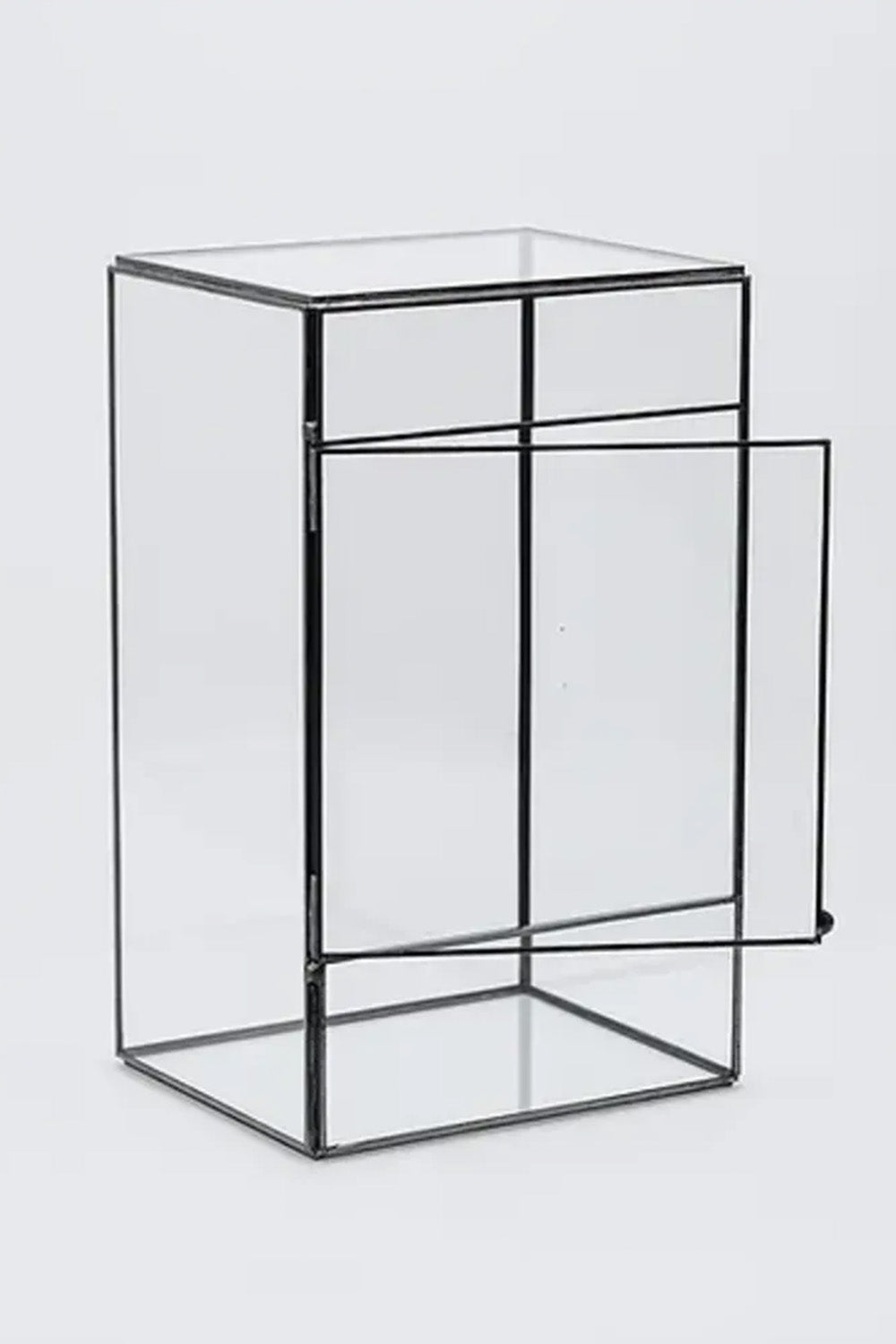 25x12x15cm | Cam Fanus | Geometrik Teraryum | Çikolata Kutusu | Siyah - 4