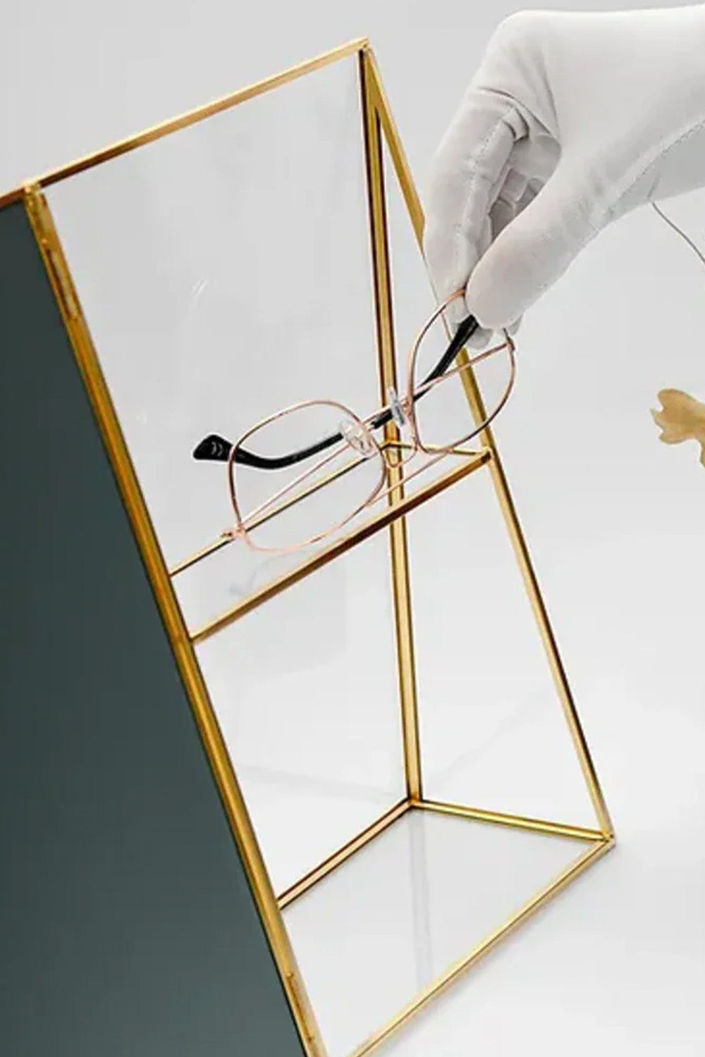 Pirinç Gold Masaüstü Makyaj Aynası 30x20x8cm - 1