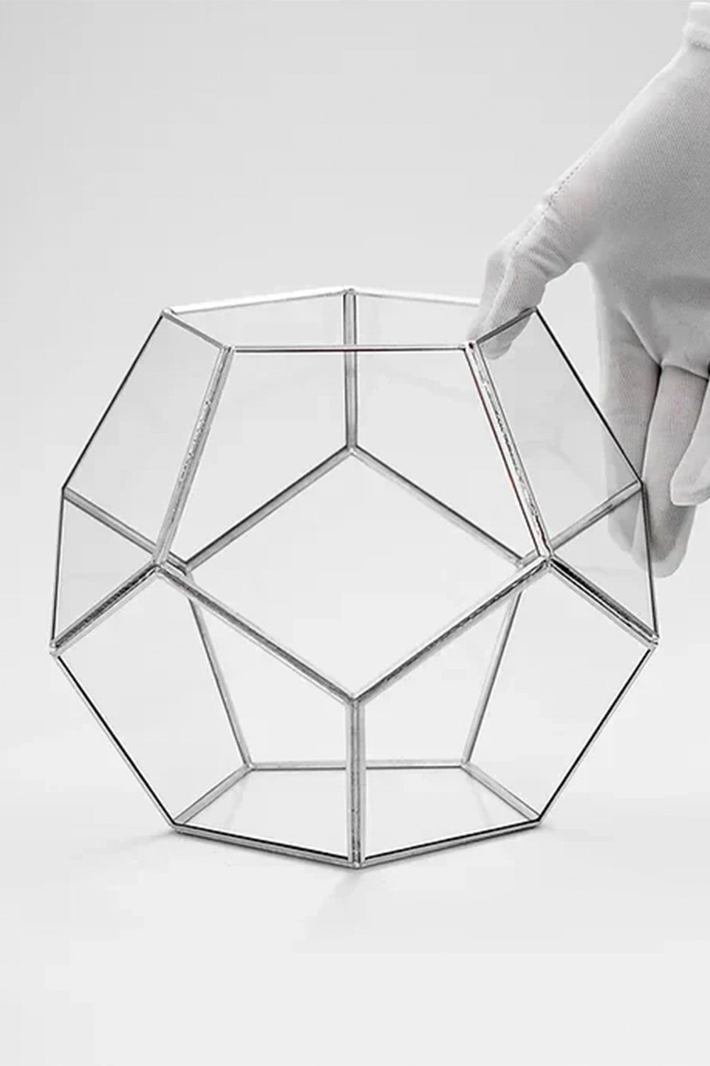 21x21x17cm | Cam Fanus | Geometrik Teraryum | Çikolata Kutusu | Pirinç & Gold, Bakır, Gümüş, Siyah - 1