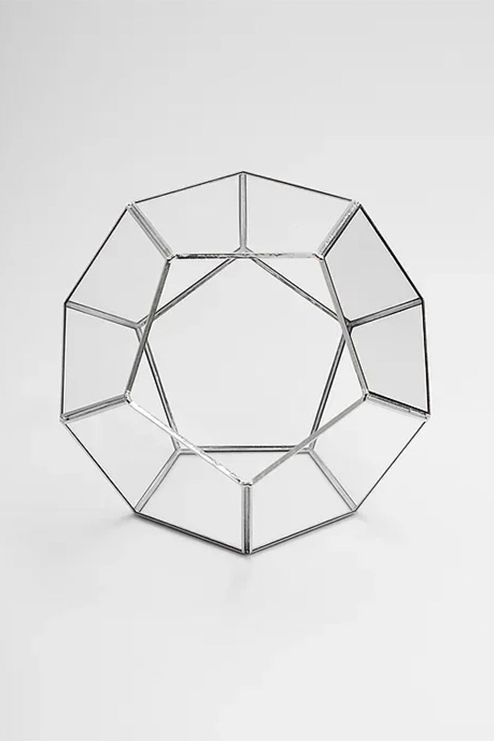 21x21x17cm | Cam Fanus | Geometrik Teraryum | Çikolata Kutusu | Pirinç & Gold, Bakır, Gümüş, Siyah - 2