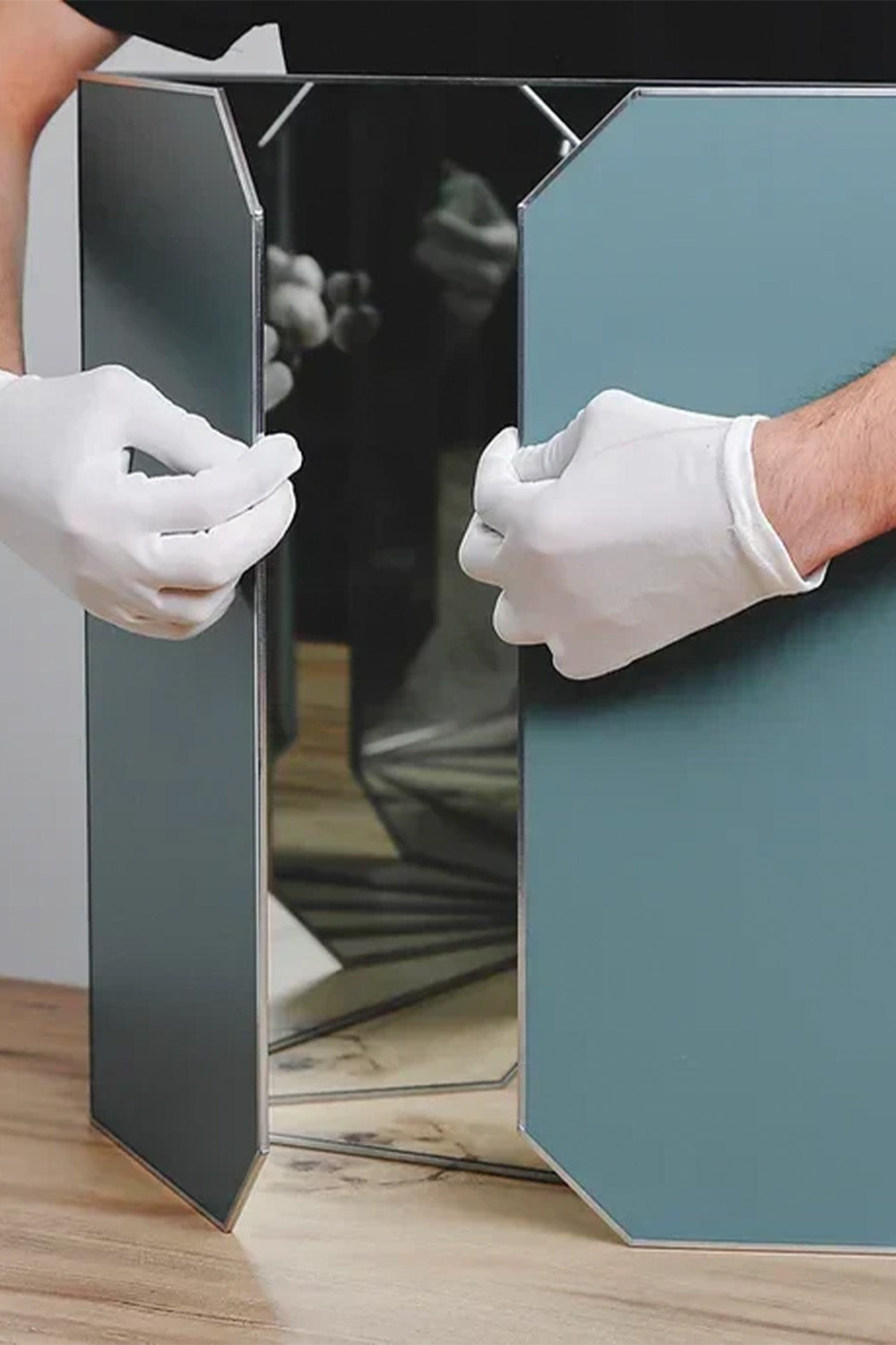 Makyaj Aynası | Masaüstü | Büyük | 100x45 Cm | Gümüş - 5