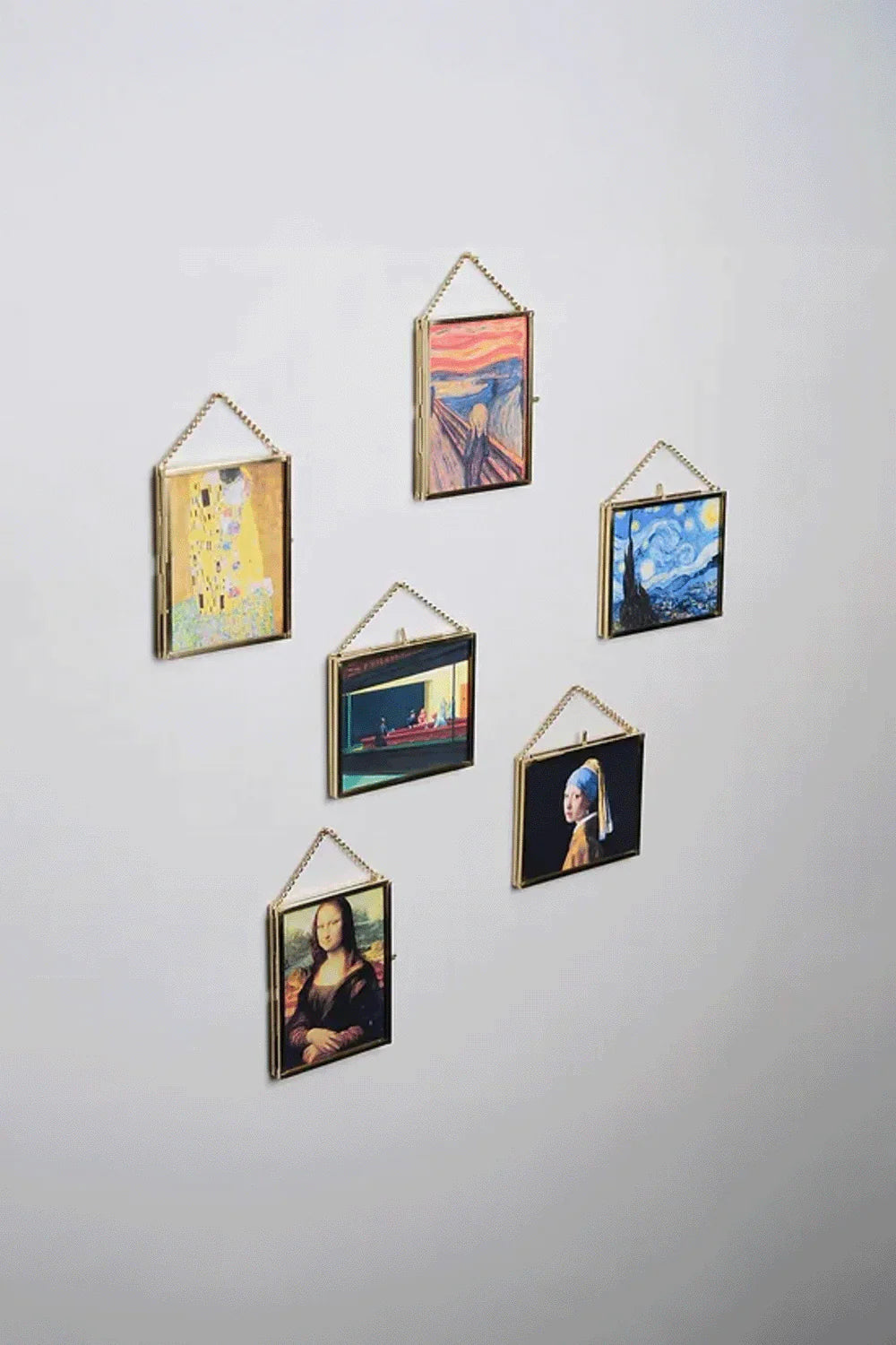 Pirinç Çerçeve Cam Mini Sanat Eserleri 10x8cm - 0