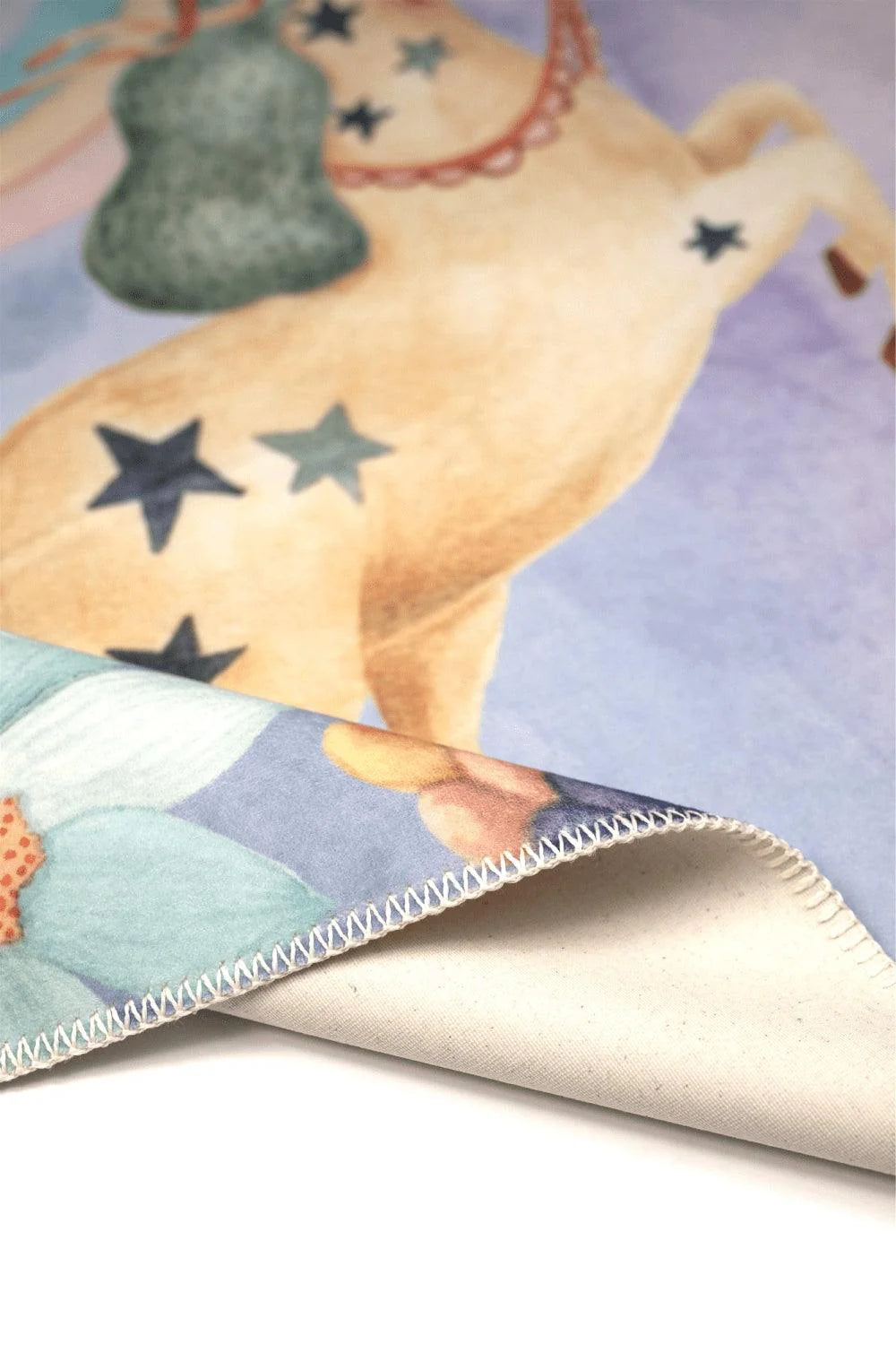 The Night Spell Makinede Yıkanabilir Non-Toksik Unicorn Çocuk Odası Halısı - 4