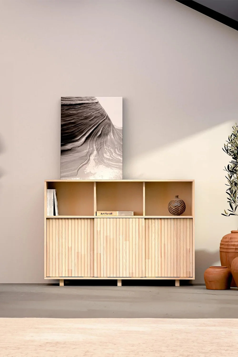 Masif Ahşap Yüksek Büfe & Konsol - 1