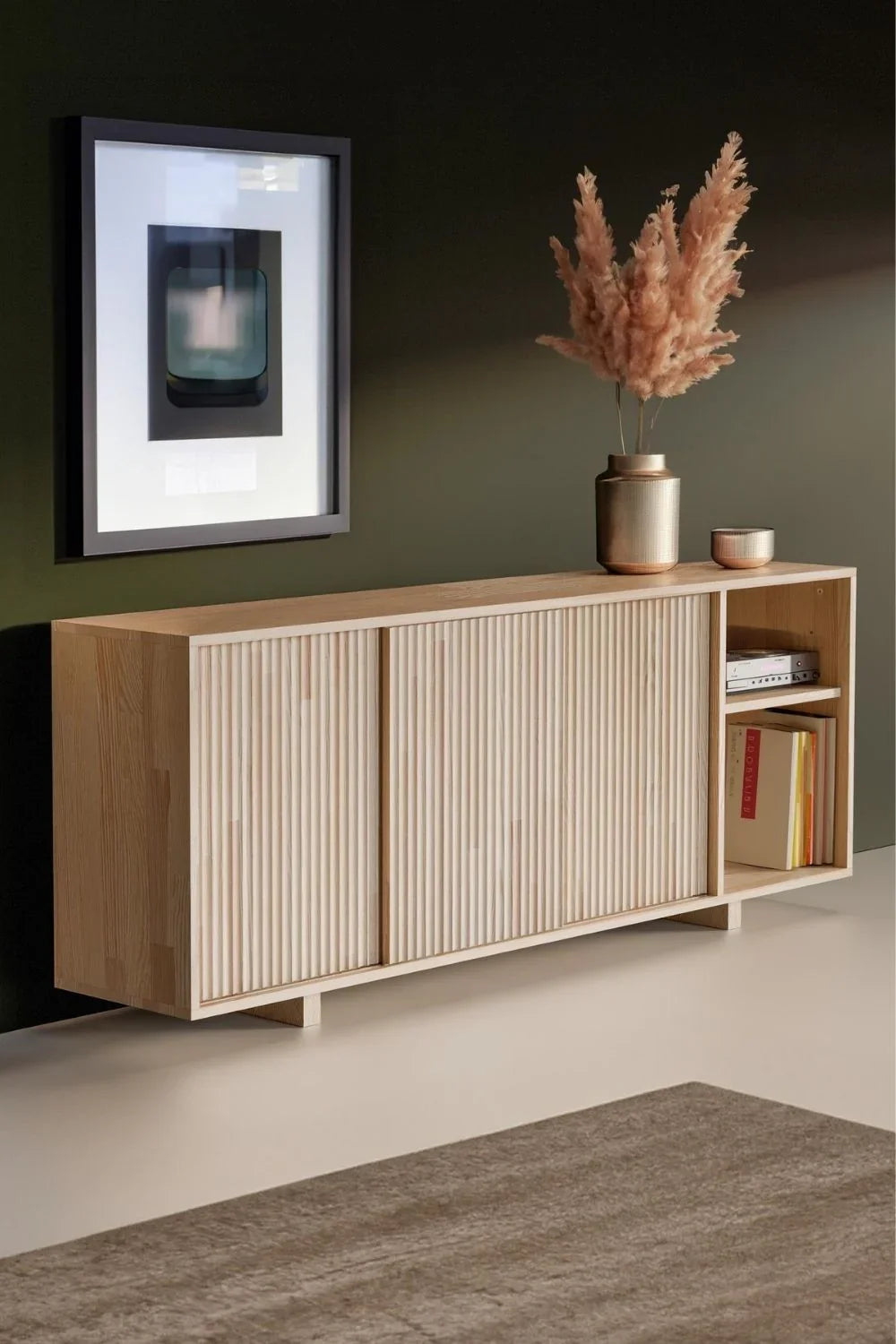 Masif Ahşap Yarı Açık Büfe - 0