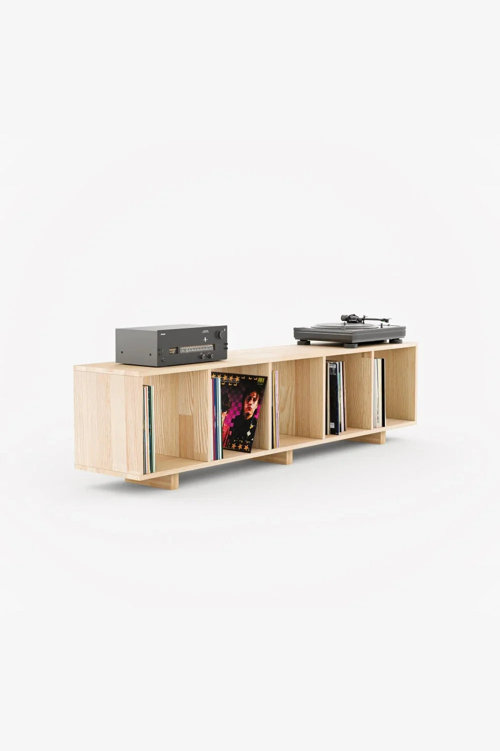 Masif Ahşap Açık Raf Ünitesi & Kitaplık - 0