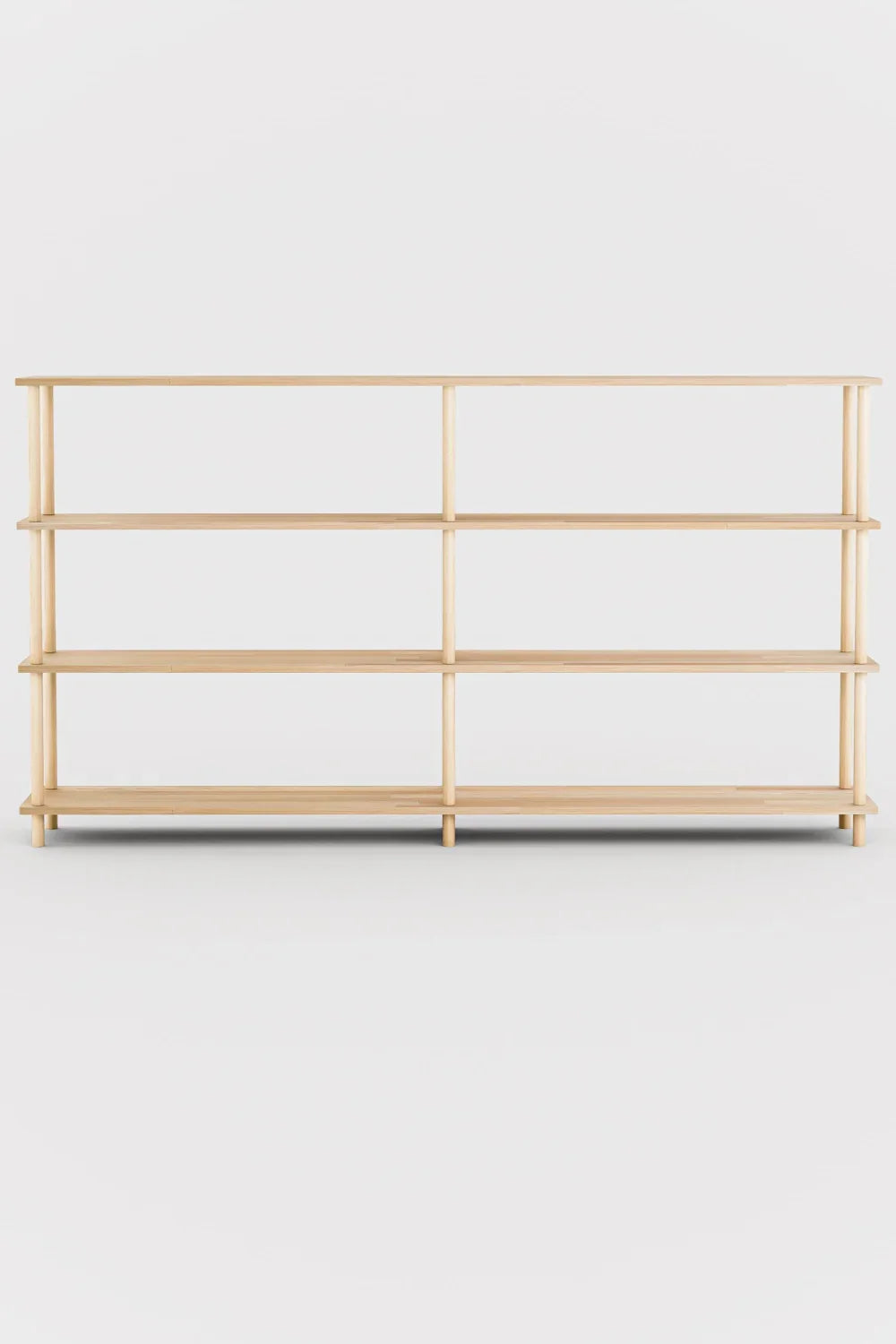 Masif Ahşap 4 Raflı Kitaplık - 1