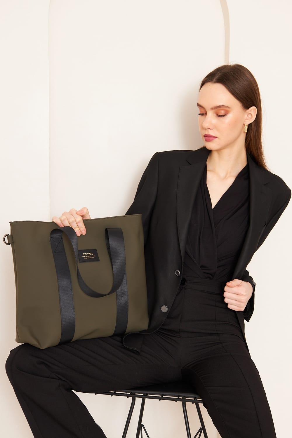 Yaga Large Tote Bag - Pu Haki - 2