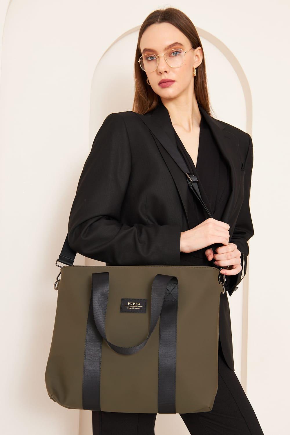 Yaga Large Tote Bag - Pu Haki - 3