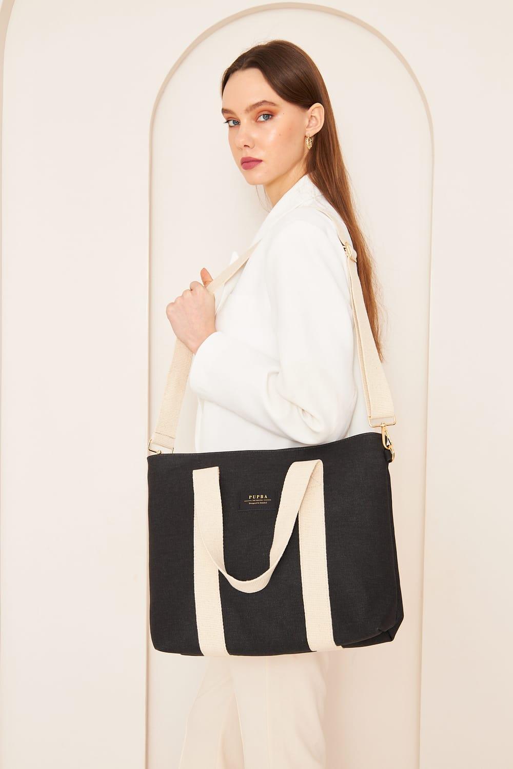 Yaga Large Tote Bag - Siyah - 1