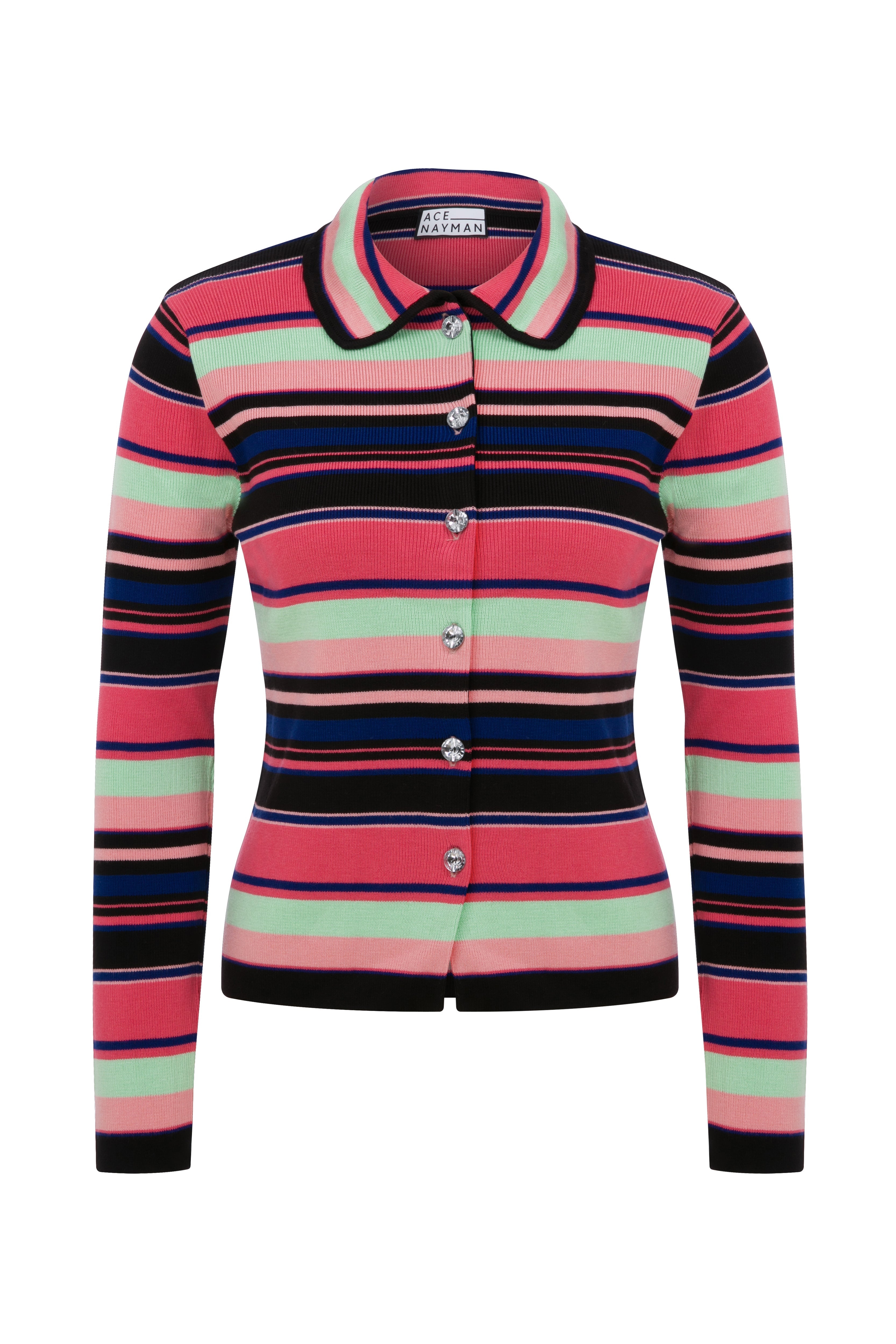 Celine Striped Knitted Top - 1