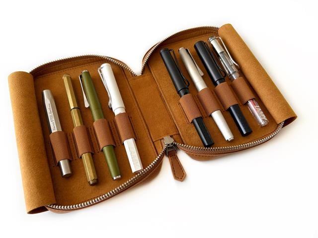 Vegan Apple Skin Sahra Light A6 8 Li Kalem Kılıfı - 2