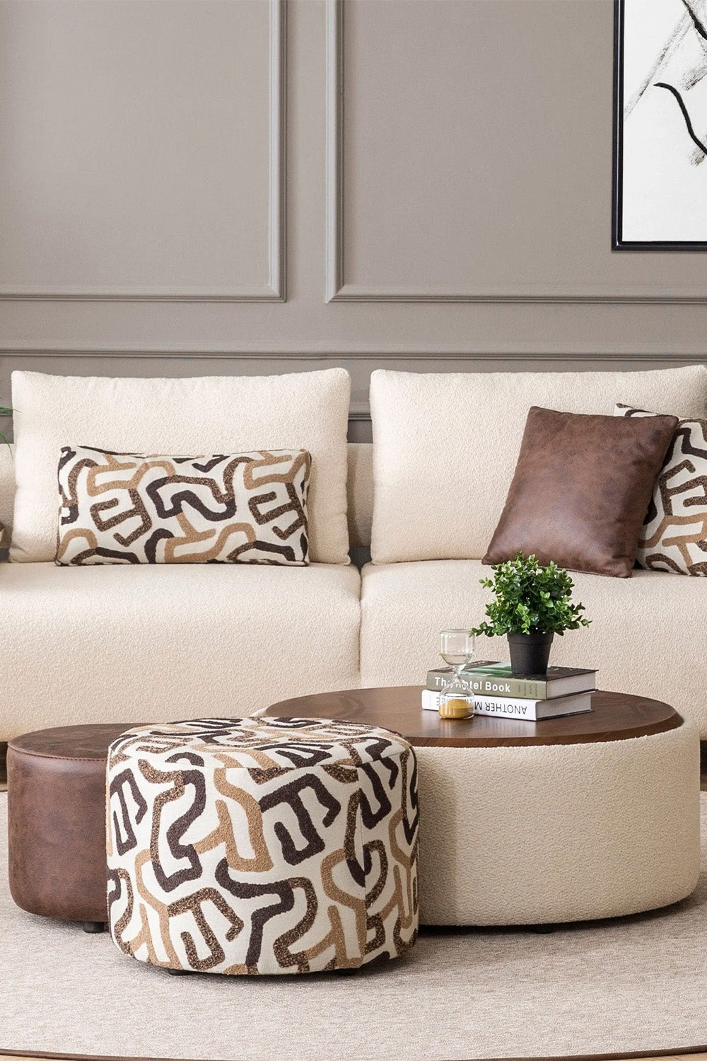 Capella 3lü Puf Takımı - 1