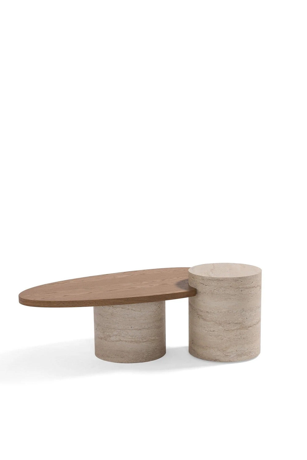 Milano Traverten Meşe Orta Sehpa - 0