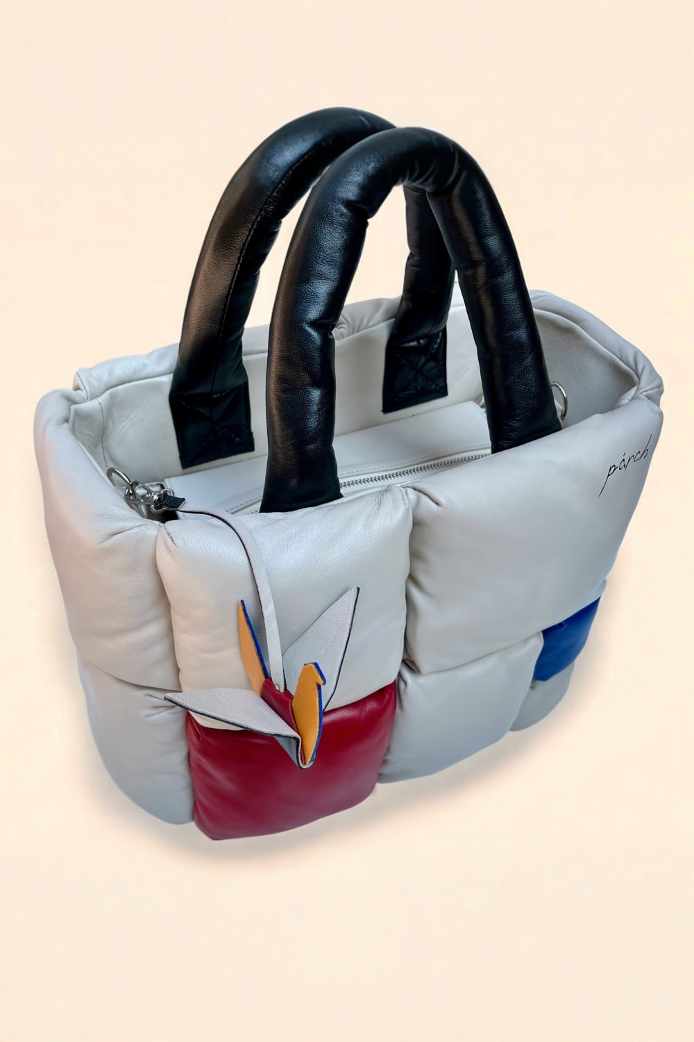 Renkli Deri Tote Çanta – El Yapımı Omuz Askılı Deri Çanta - 5