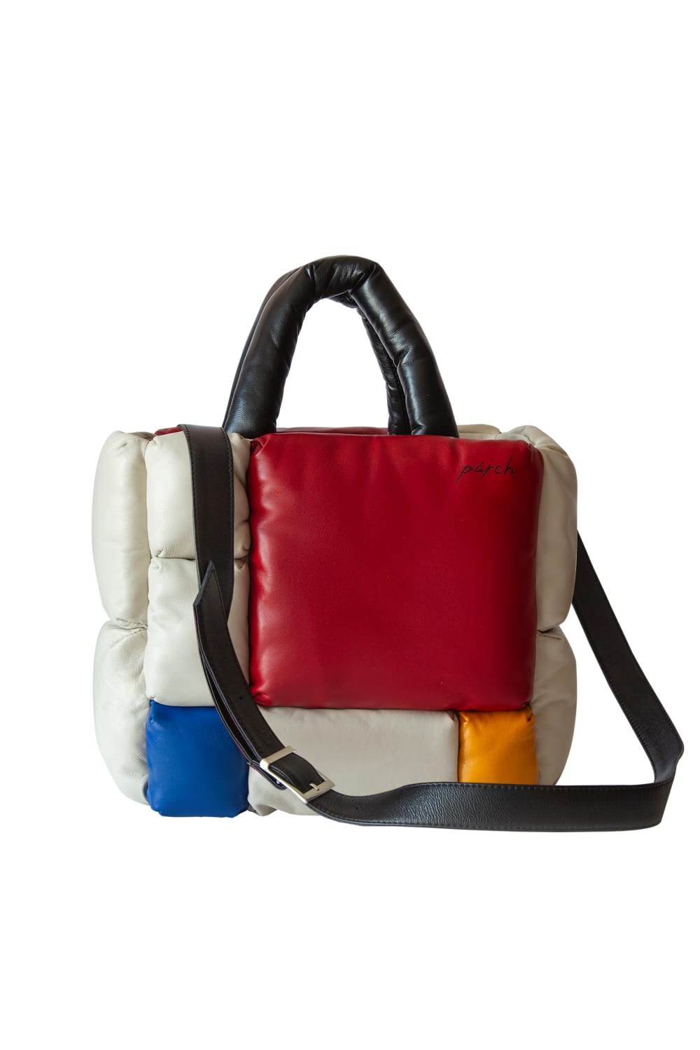 Renkli Deri Tote Çanta – El Yapımı Omuz Askılı Deri Çanta - 1